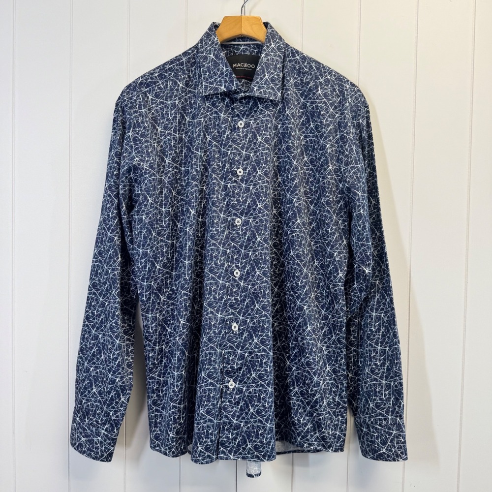 Maceoo Eclectic Button Down Shirt Mens Size XL Avant Garde Maximalist Modern